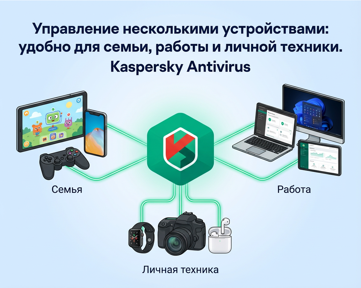 Пример управления несколькими устройствами в единой системе защиты